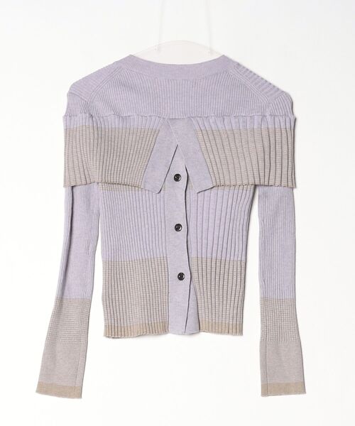 「FURFUR」 ニットカーディガン FREE パープル レディース_画像2