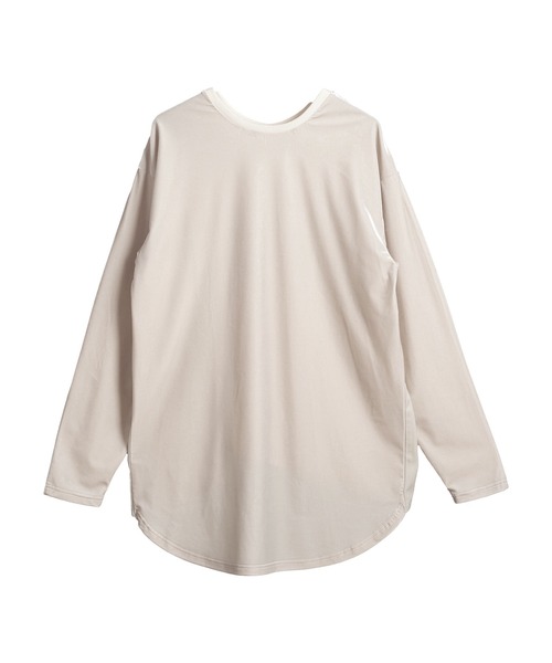 「NO ID.」 長袖Tシャツ ONE SIZE グレー メンズ_画像2