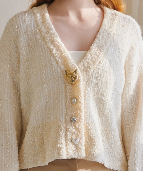 FURFUR（ファーファー） ニットカーディガン ONE SIZE ピンク