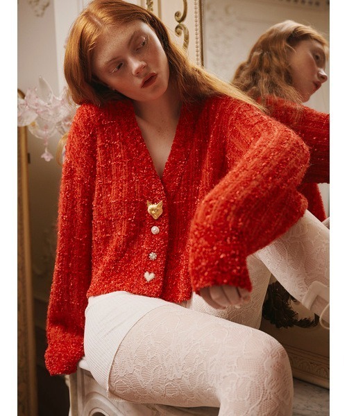 FURFUR（ファーファー） ニットカーディガン ONE SIZE ピンク