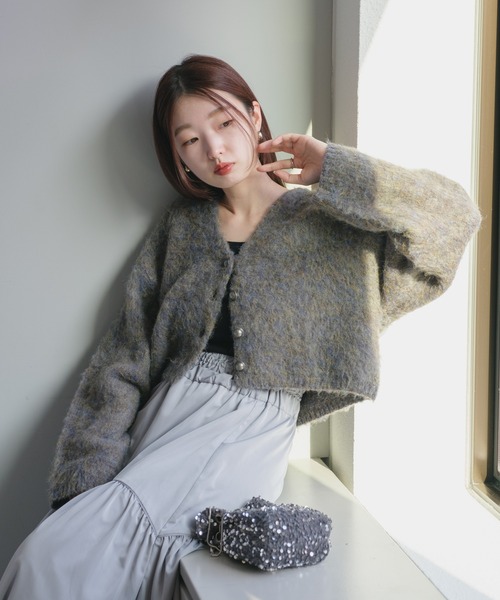 「Kastane」 ニットカーディガン S ブラウン レディース_画像7