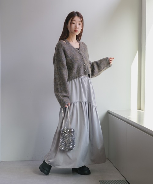 「Kastane」 ニットカーディガン S ブラウン レディース_画像8