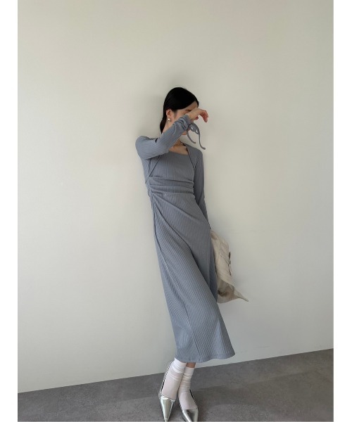 「DRWCYS」 長袖ワンピース FREE グレー レディース_画像8