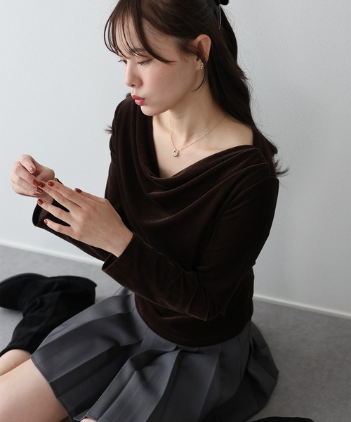 「BLUEEAST」 長袖カットソー MEDIUM モカ レディース_画像2