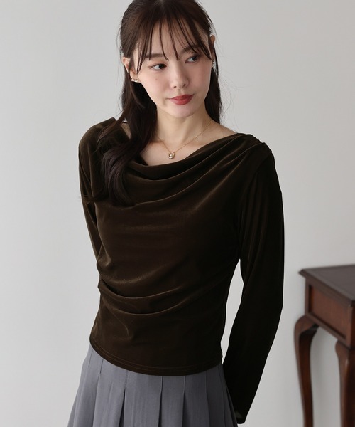 「BLUEEAST」 長袖カットソー MEDIUM モカ レディース_画像8