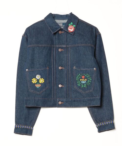 【ポロ・ラルフローレン 】デニムジャケット リバーシブル（裏・パッチ…レディース POLO RALPH LAUREN（ポロ・ラルフローレン） デニムジャケット gジャン