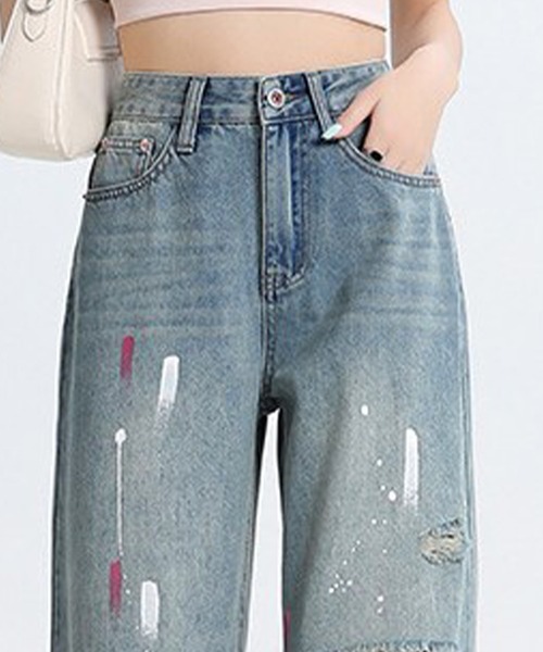 DAY CLOSET ワイドパンツ ジーンズ デニム デニムパンツ 「ウォッシュ