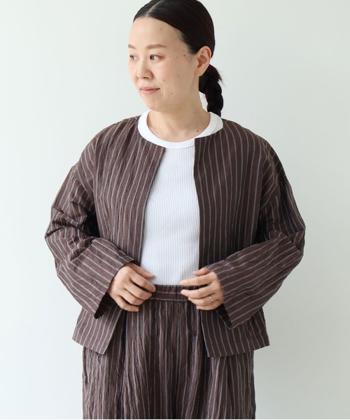 yuni ブラウス シャツ L/C/Pe washer haori blouse レディース 