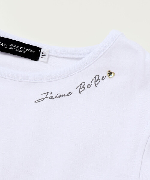 BeBe（ベベ） ワンピース シアーチェックドッキング肩開きワンピース