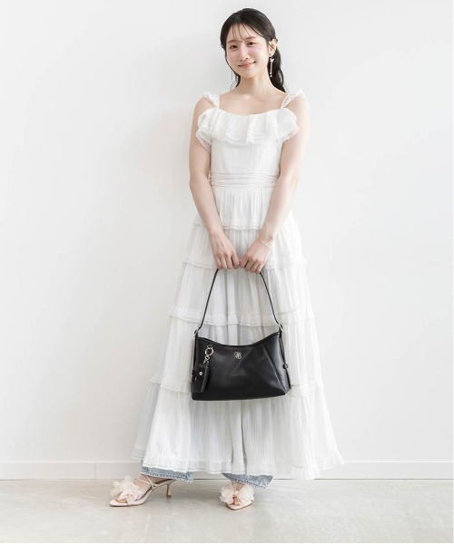 RANDA シフォンリボンミュールサンダル Lサイズ RANDA（ランダ） サンダル ミュール シフォンリボンミュールサンダル