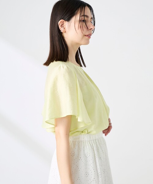 NOLLEY'S（ノーリーズ） ブラウス シャツ ウォッシャブルリネン混袖
