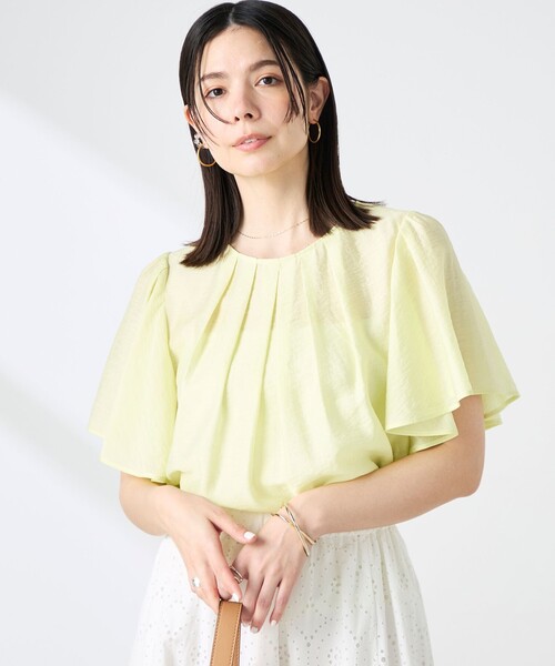 NOLLEY'S（ノーリーズ） ブラウス シャツ ウォッシャブルリネン混袖