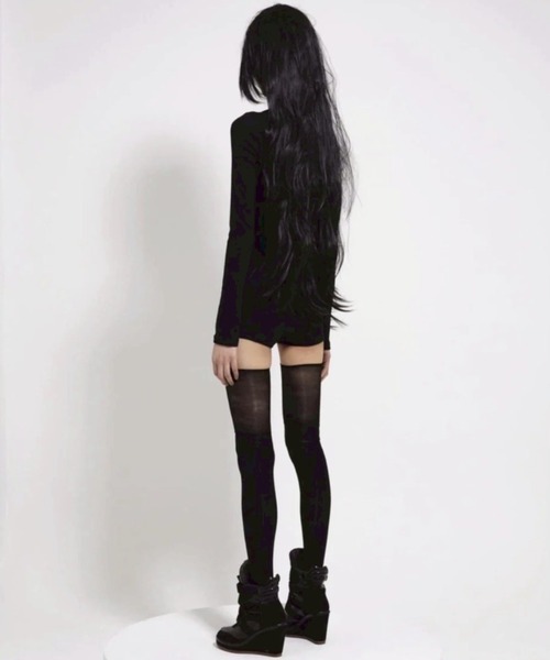 即日発送 bonnaeブラック ボディスーツ 長袖 bonnae（ボンネ） tシャツ 「bonnae」Body suit / 「ボンネ」スクエア
