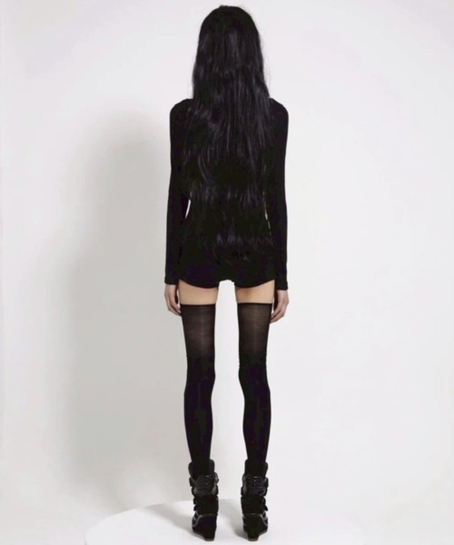 即日発送 bonnaeブラック ボディスーツ 長袖 bonnae（ボンネ） tシャツ 「bonnae」Body suit / 「ボンネ」スクエア
