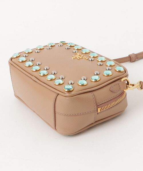 PRADA ベージュ ミニバッグ型　インテリア置物 PRADA（プラダ） Saffiano Vernice ミニ カメラバック（1N1674