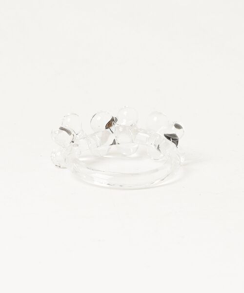 ガラスのお花　フリーサイズリング 指輪 リング Flowering Glass Ring / フラワー ガラス レディース
