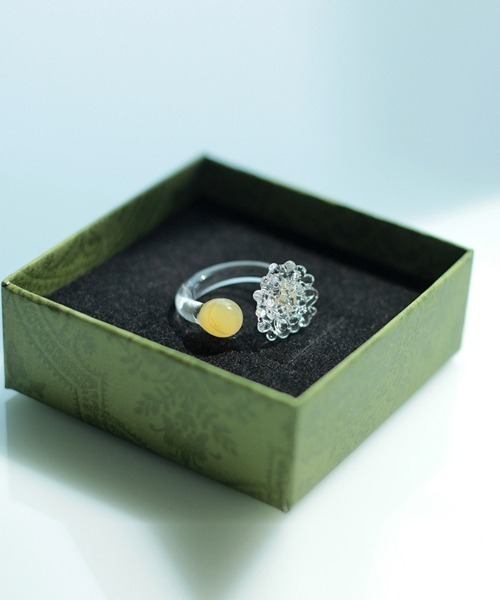 指輪 リング Flowering Glass Ring / フラワー ガラス レディース