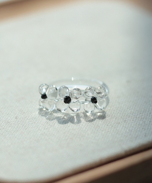 指輪 リング Flowering Glass Ring / フラワー ガラス レディース