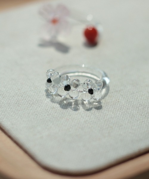 指輪 リング Flowering Glass Ring / フラワー ガラス レディース