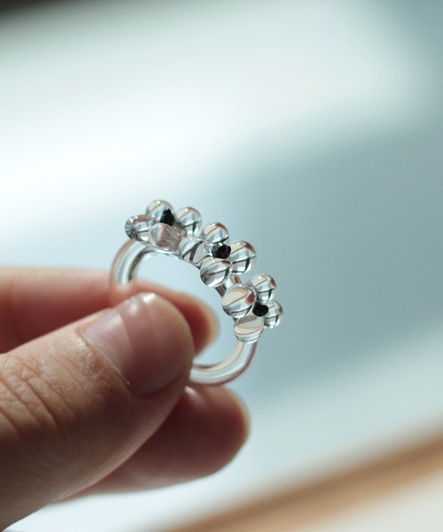 指輪 リング Flowering Glass Ring / フラワー ガラス レディース