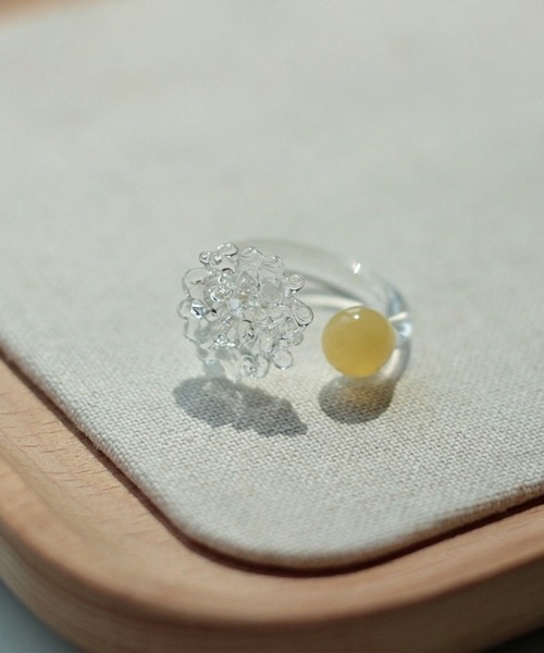 指輪 リング Flowering Glass Ring / フラワー ガラス レディース