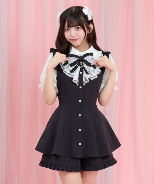 半袖 シークレットハニー Secret Honey セットアップ Secret Honey（シークレットハニー） セットアップ 夏 レースラッフル