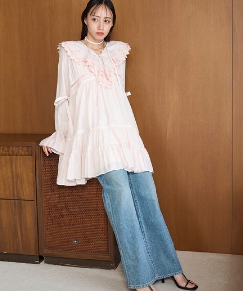 SNIDEL（スナイデル） 長袖チュニック ONE SIZE ピンク レディース