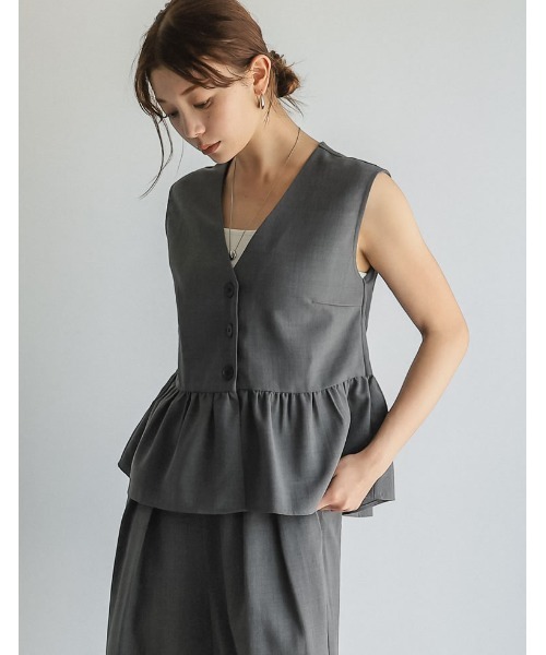DAMA collection ブルーアイリスミンク ダブルジップ ベスト ジレ DAMA collection ブルーアイリスミンク ダブルジップ ベスト ジレ