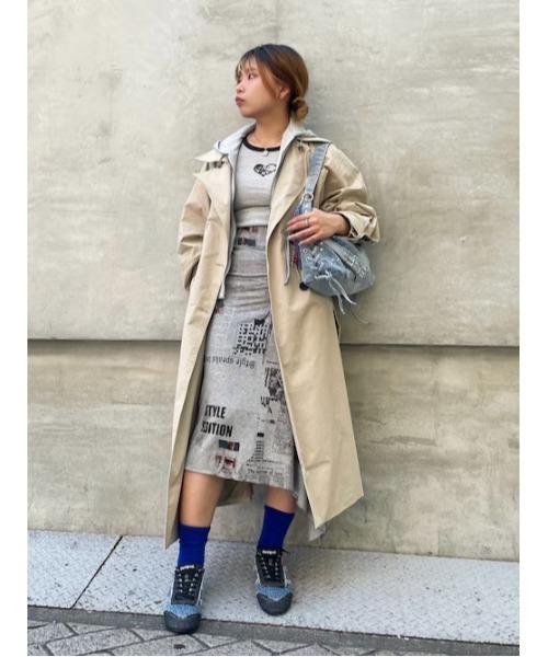 Desigual（デシグアル） トレンチコート コート フード付きレイヤード