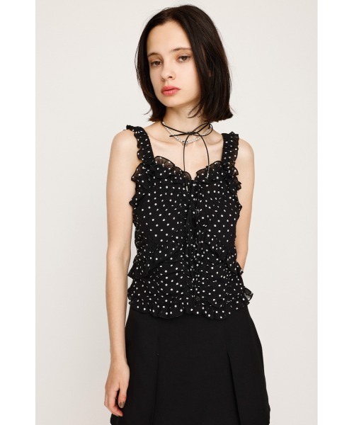 SLY　SHEER SQUEEZE CAMI TOPS SLY（スライ） キャミソール 「WEB限定」SHEER SQUEEZE CAMI TOPS
