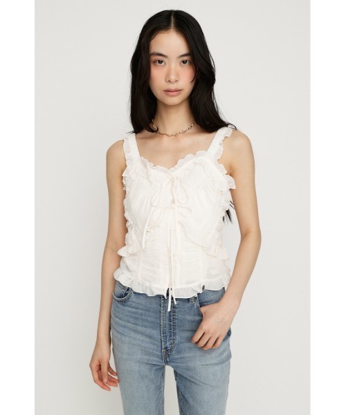 SLY SHEER SQUEEZE CAMI シアー スクウィーズ キャミ SLY（スライ） キャミソール 「WEB限定」SHEER SQUEEZE CAMI TOPS