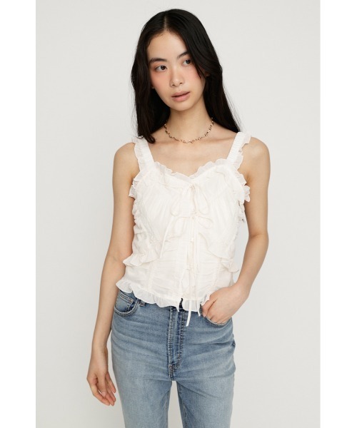 SLY（スライ） キャミソール 「WEB限定」SHEER SQUEEZE CAMI TOPS