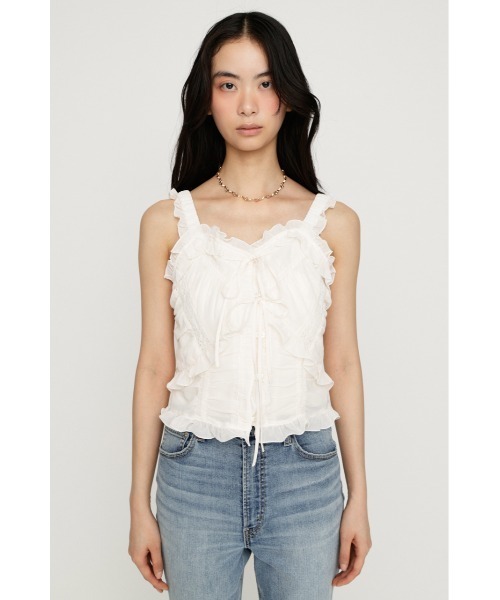SLY（スライ） キャミソール 「WEB限定」SHEER SQUEEZE CAMI TOPS