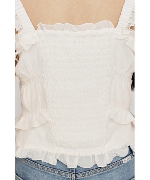 SLY（スライ） キャミソール 「WEB限定」SHEER SQUEEZE CAMI TOPS