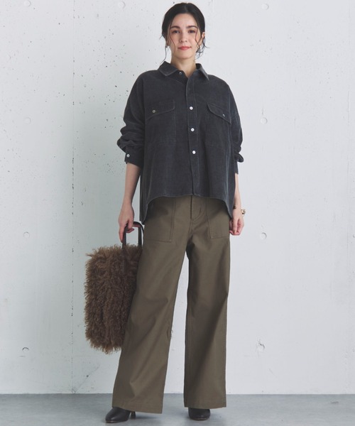 「DOUX ARCHIVES」 チノパンツ 36 チャコールグレー レディース_画像3