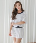 水着 体型カバー カバーTシャツ&ショートパン...の詳細画像1