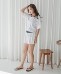 水着 体型カバー カバーTシャツ&ショートパン...の詳細画像3