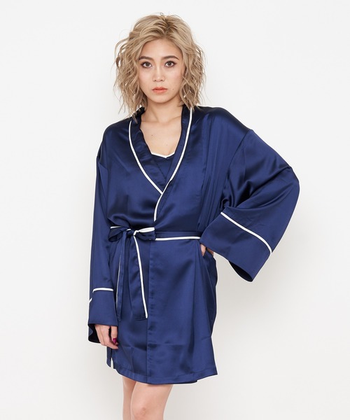 最終価格/vintage/リメイク/ガウン/サテン/パイル SPIRALGIRL（スパイラルガール） パジャマ ルームウェア リラックス