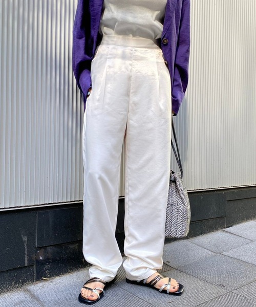 PAGEBOY（ページボーイ） パンツ グロッシーサテンイージーパンツ