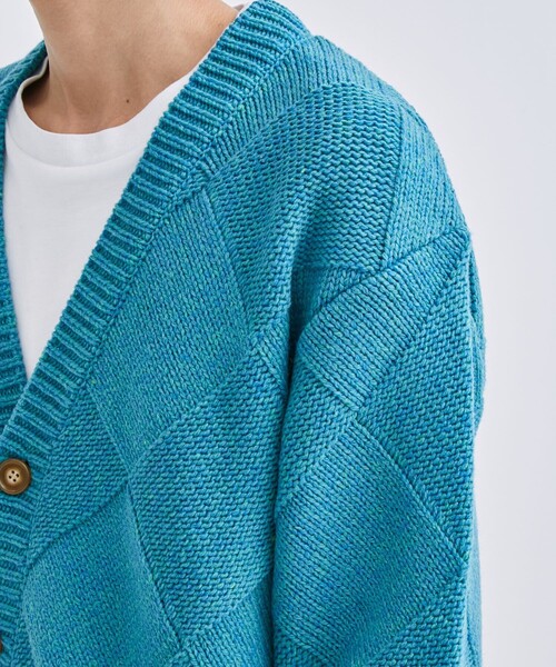 JieDa（ジエダ） カーディガン PANEL WOVEN CARDIGAN メンズ
