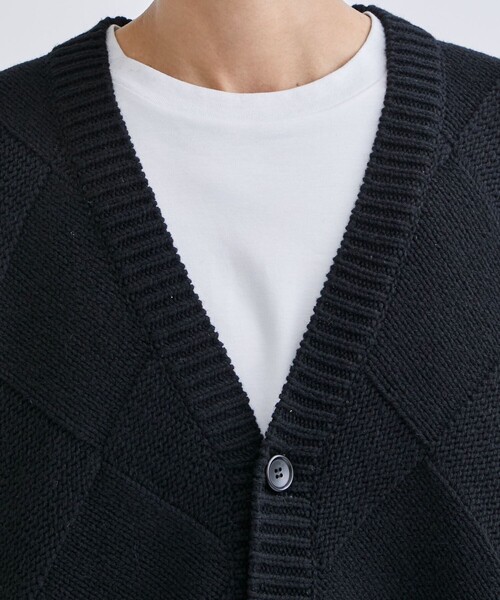 JieDa（ジエダ） カーディガン PANEL WOVEN CARDIGAN メンズ