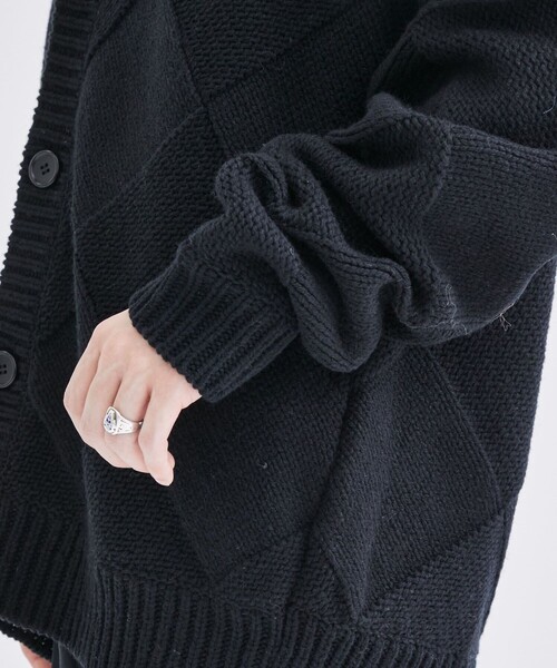 JieDa（ジエダ） カーディガン PANEL WOVEN CARDIGAN メンズ