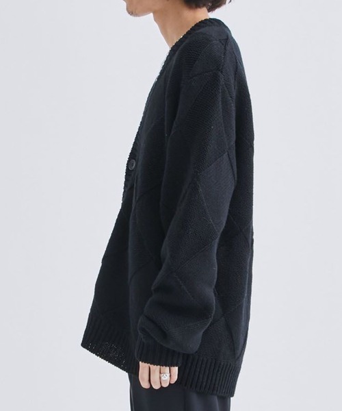 JieDa（ジエダ） カーディガン PANEL WOVEN CARDIGAN メンズ