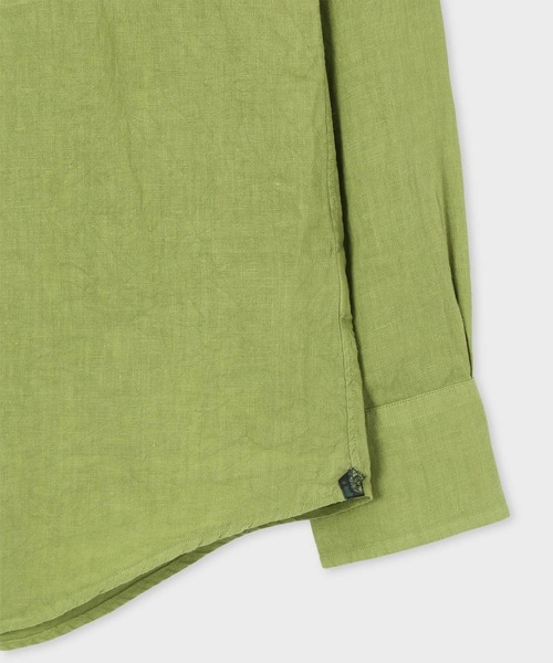 シャツ ブラウス ガーメントダイ リネンシャツ / 124370 281D ガーメントダイ リネンシャツ Paul