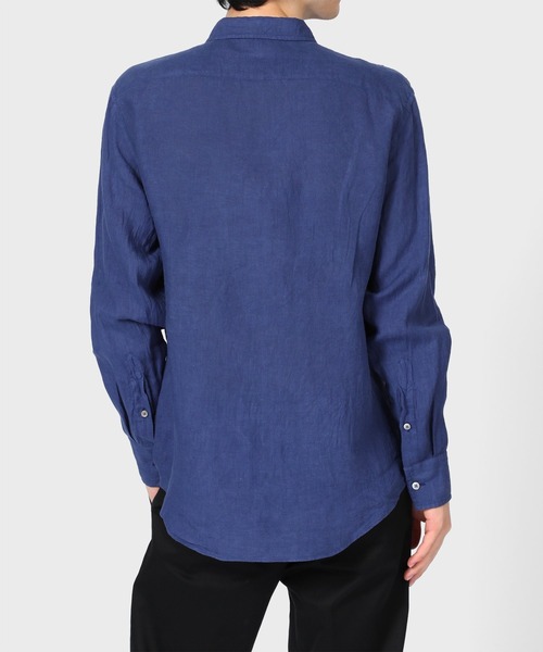 シャツ ブラウス ガーメントダイ リネンシャツ / 124370 281D ガーメントダイ リネンシャツ Paul