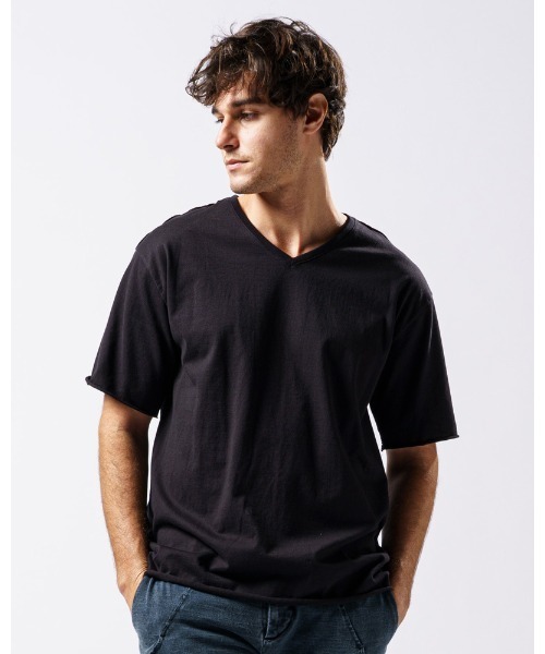 wjk tシャツ wide cut-off V-neck S/S メンズ : ZOZOTOWN Yahoo
