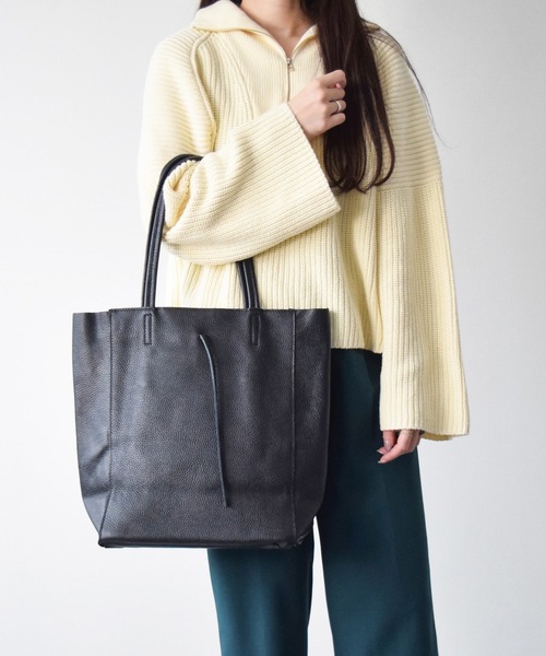 andrea cardone トートバッグ 「ANDREA CARDONE」スムースレザートート 