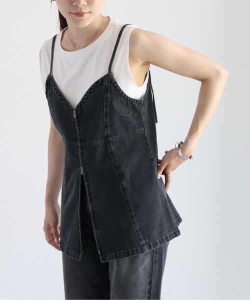 ベスト ジレ ピンタックキャミソールビスチェ レディース Fashion Letter かぎ針編みビスチェ ベスト ジレ クロシェレース