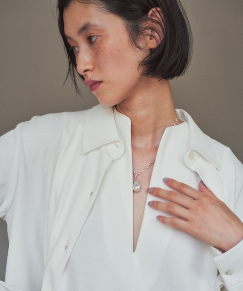 ブラウス シャツ KINANポンチシャツ「洗える」 レディース SALON adam et rope' ブラウス シャツ KINANポンチシャツ