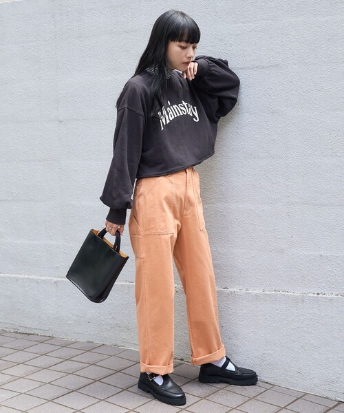 ビアズリー 袖パフトレーナー グレー 花柄 FREAK'S STORE（フリークス